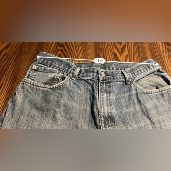 Levis 505 Mens Jeans Size 36 Mid Rise Regular Fit Straight Leg Denim Inseam 32" - Picture 8 of 13